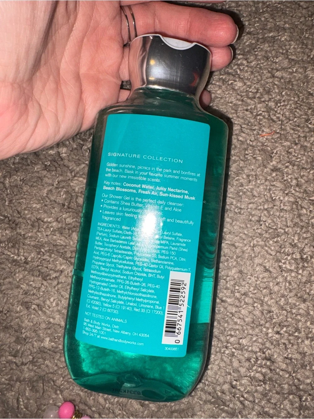 Bath & Body Works Live Fresh Seaside Breeze Shower Gel - Teal & Orange Accents
